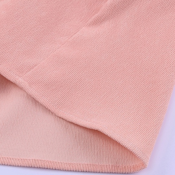 Color Block Square Neck Tiered Dress Pink/Tangerine - Picture 9 of 12